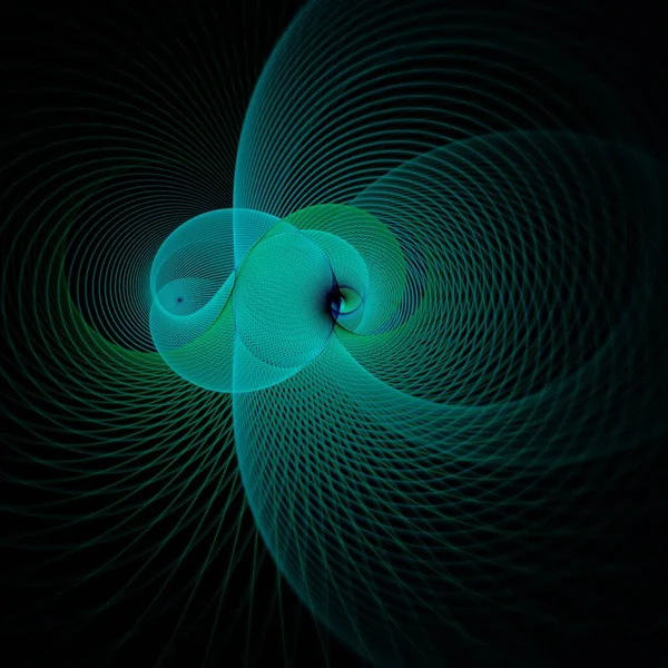 Абстрактный Фрактальный Фон Светящейся Спиралью — стоковое фото