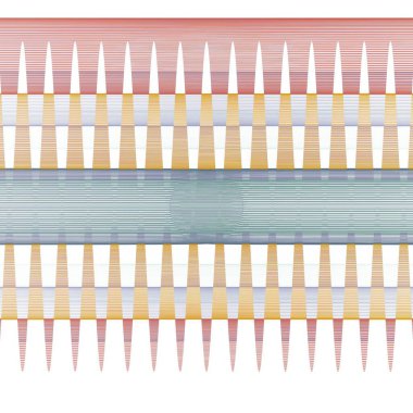 Beyaz arkaplanda doğal geometrik desen dijital resim