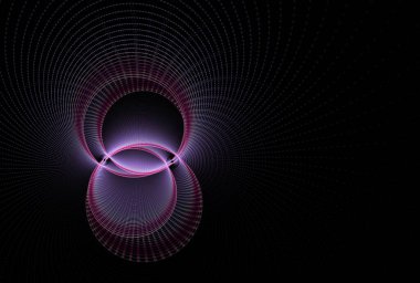 Fraktal dalga ve çizgilerle soyut arkaplan