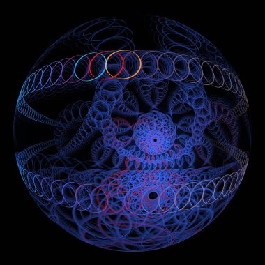 tasarım ve sanat için renkli fraktal yarıçap ögesi