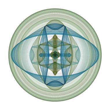  karmaşık çılgın geometrik soyut fraktal tasarım, beyaz arkaplanda görüntü