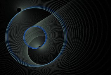 Çeşitli geometrik şekillere sahip soyut fraktal arkaplan