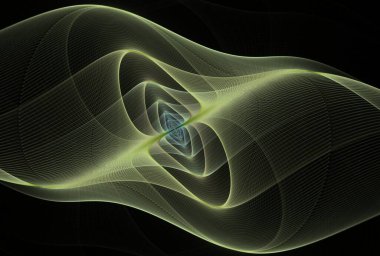 Sarı ve mavi sonsuzluk sembolü. Siyah arkaplanda ters renkler var.