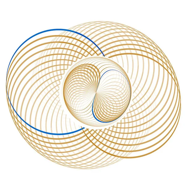Geometrische Kugel Überarbeitet Abstraktes Design Auf Weißem Hintergrund — Stockfoto