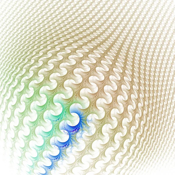 Immagine Frattale Digitale Vorticosamente Geometrica Sfondo Bianco — Foto Stock
