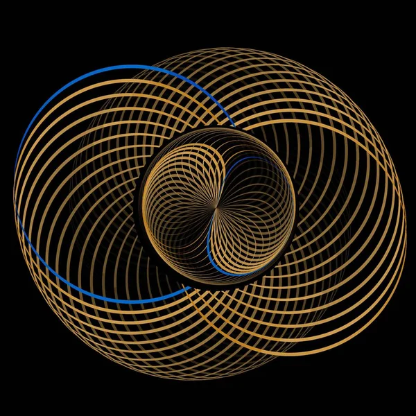Abstrakcyjne Tło Świecącymi Liniami Spiralnymi — Zdjęcie stockowe