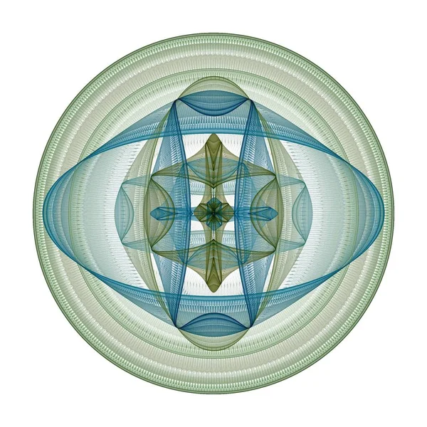 Περίπλοκη Τρελή Γεωμετρική Αφηρημένη Φράκταλ Σχεδιασμό Εικόνα Λευκό Φόντο — Φωτογραφία Αρχείου