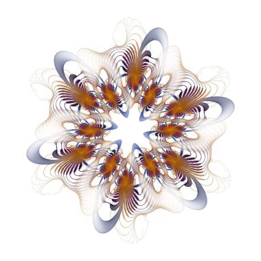 Çiçek desenli soyut fraktal arkaplan