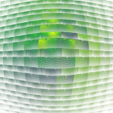 sarı ve yeşil blok tasarımı, beyaz arkaplanda fraktal