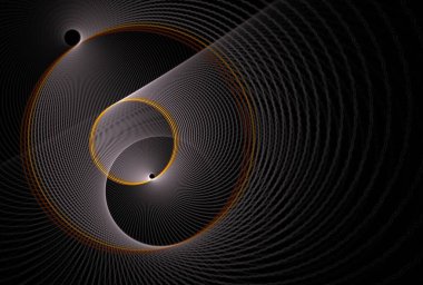 Fraktal arka plan. Sarmal çizgilerin ve şekillerin soyut bileşimi