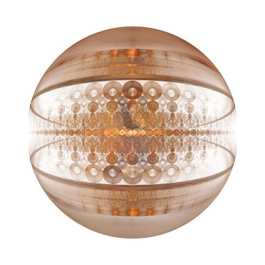 Beyaz arkaplanda izole edilmiş eski antika masa lambası