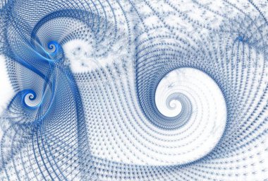 blue spiral pattern on the subject of science, technology and design