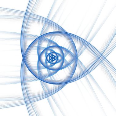 Fraktal arkaplan serisi. Bilim, teknoloji ve tasarım konularındaki soyut geometrik elementlerin bileşimi