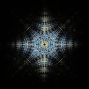 Siyah beyaz desenli soyut fraktal arkaplan