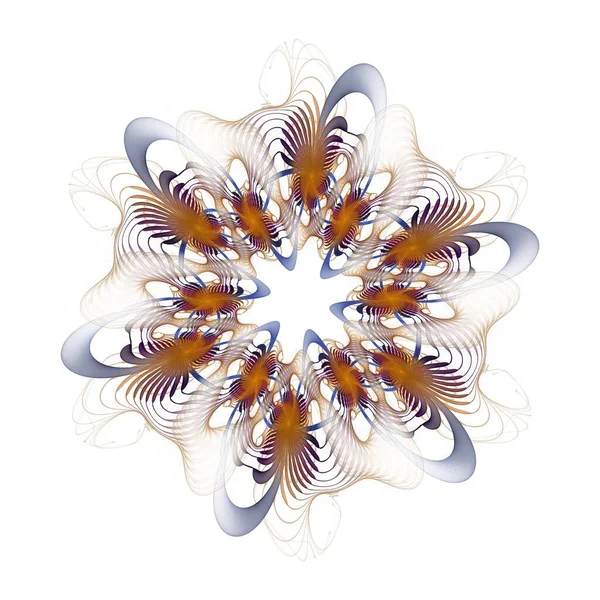 Abstrakte Fraktale Hintergrund Mit Einem Floralen Muster — Stockfoto