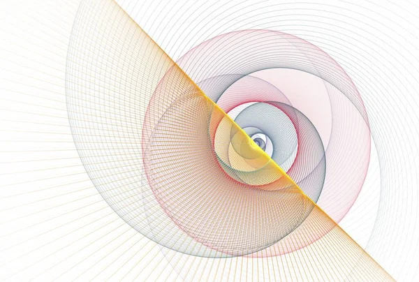 Fundo Abstrato Com Linhas Espirais Coloridas — Fotografia de Stock