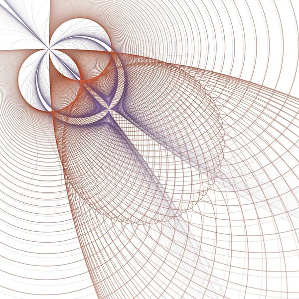 Fraktale Spiralmuster Form Von Linien Und Kreisen — Stockfoto