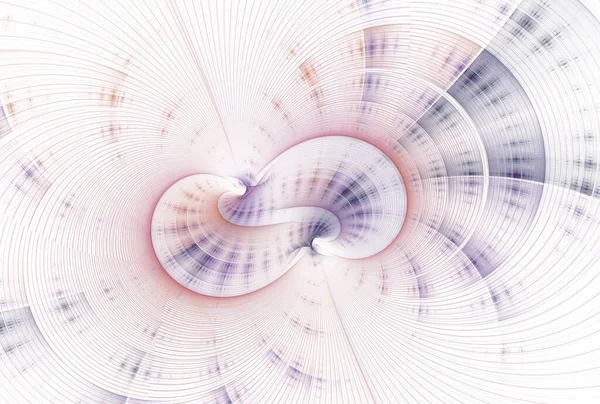 spiral of white concentric spirals and abstract geometric shapes