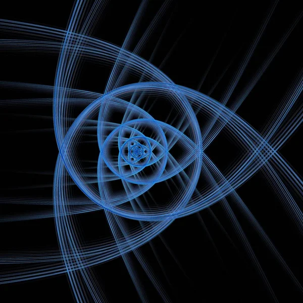 Фрактальные Спирали Являются Вечными Рядами Состав Спиральных Линий Огней Предмет — стоковое фото
