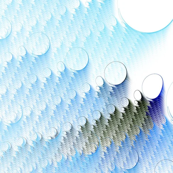 Desenho Abstrato Azul Teal Profundo Fractal Com Cores Invertidas Sobre — Fotografia de Stock