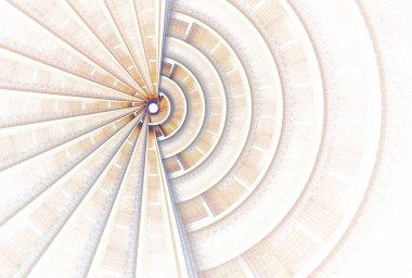 Soyut geometrik ölçekli sicim portalı, dijital fraktal resim 