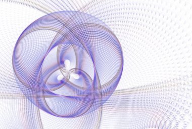 karmaşık gri ve menekşe tel küre soyut tasarım, beyaz arkaplan üzerinde fraktal