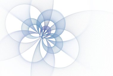 Sarmal fraktal elementlerin soyut bileşimi, yaratıcı grafik tasarımı için dijital sanat çalışması