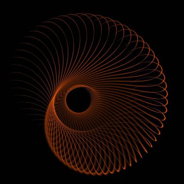 Sarmal, vektör illüstrasyonlu soyut fraktal arkaplan