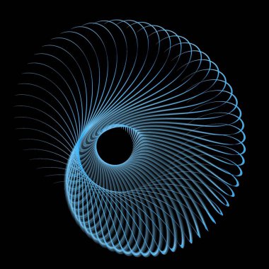 Fraktal radyal çizgiler, bilim ve eğitim için uygun.