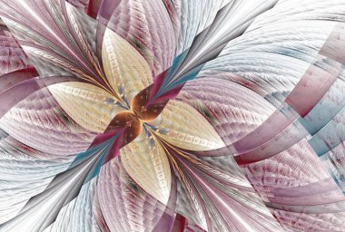 güzel fraktal çiçek, yaratıcı grafik tasarımı için dijital sanat çalışması