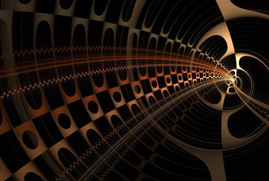 Bilgisayar tarafından oluşturulan fraktal arkaplanın soyut tasarımı