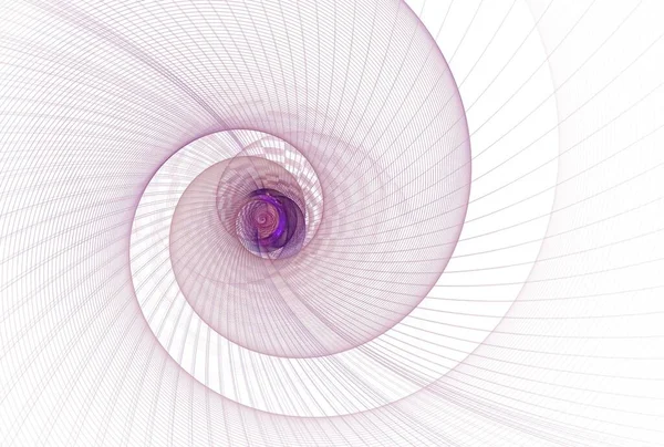 Intrincado Roxo Violeta Grande Gordura Corda Espiral Design Abstrato Fractal — Fotografia de Stock