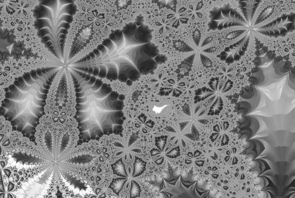 Абстрактный Фрактальный Фон Белым Черным Золотым Узором — стоковое фото
