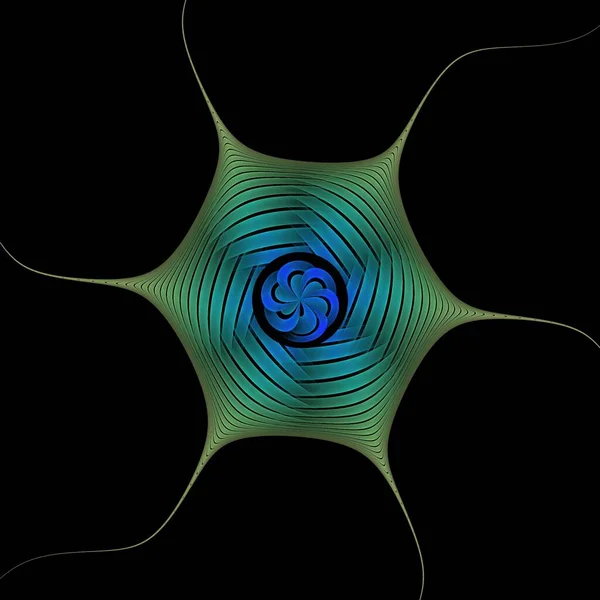 Fractal Burst Series Composition Radial Geometric Pattern Use Projects Science — Stock fotografie