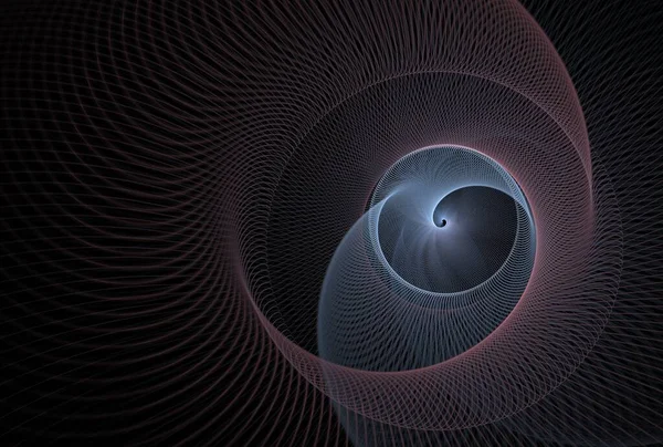 複雑なリップルデザイン抽象的なスパイラルの背景3Dイラスト — ストック写真