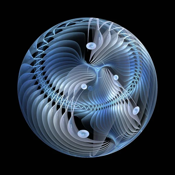 Fractal Disc Series Composition Radial Circular Geometric Elements Use Projects — 图库照片