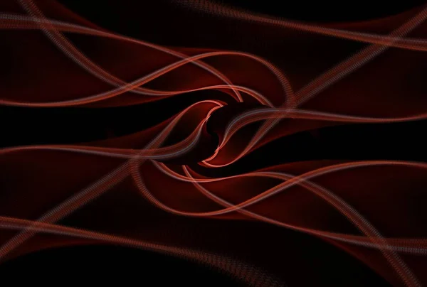 抽象的な赤の背景未来的な波線 — ストック写真