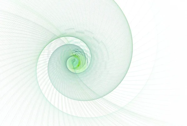 Intrincado Verde Gran Cuerda Gruesa Espiral Diseño Abstracto Fractal Con — Foto de Stock