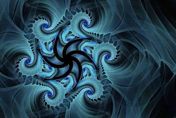 blue spiral spirals, abstract design