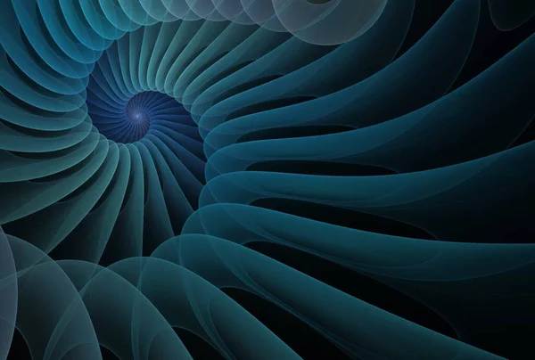 Serie Espiral Azul Composición Del Patrón Explosión Radial Fractal Para — Foto de Stock