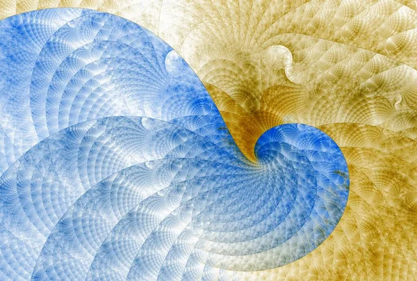 Голубой Спиральный Цветок Белом Фоне — стоковое фото