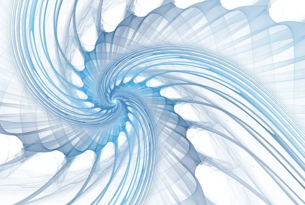 Dynamic Background Design Blue Fractal Spirals Geometric Elements Subject Science — 图库照片