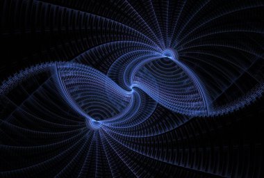 Fraktal krallık serisi. Bilim, teknoloji ve eğitim konularındaki çizgilerin, ızgaraların ve sembollerin bileşimi