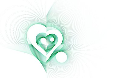 kalp şeklinde aşk kartı