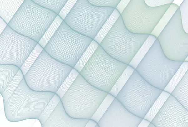 Intrincado Verde Azul Ondulado Net Design Abstrato Fractal Sobre Fundo — Fotografia de Stock