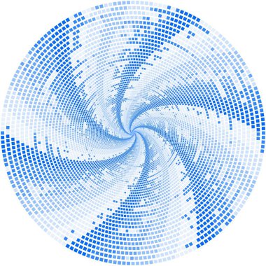 Mavi noktalı ve daireli soyut arkaplan