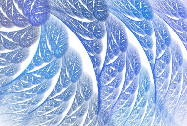 Bir desen çiçek ve mavi çiçekle soyut fraktal arkaplan