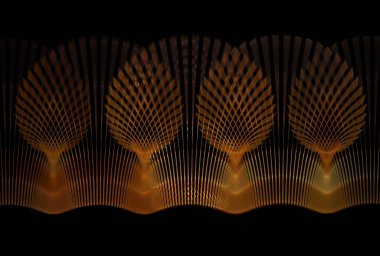 Sarı çizgilerden oluşan soyut arkaplan