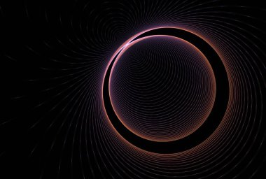 Bilim, teknoloji ve tasarım konularında fraktal radyal desen