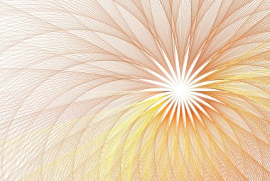 Karmaşık soyut çiçek tasarımı, 3 boyutlu illüstrasyon, beyaz arkaplan